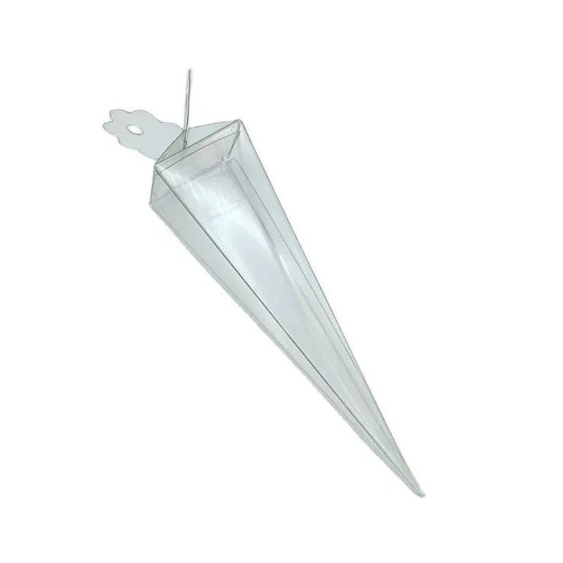 My Decorations 50 Pack Of Clear Pyramid Triangle Shaped Small Gift Box Bomboniere Jewelry Party Favor Model Candy Chocolate Soap Gift Boxes