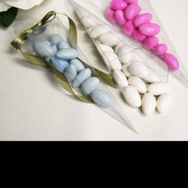 My Decorations 50 Pack Of Clear Pyramid Triangle Shaped Small Gift Box Bomboniere Jewelry Party Favor Model Candy Chocolate Soap Gift Boxes