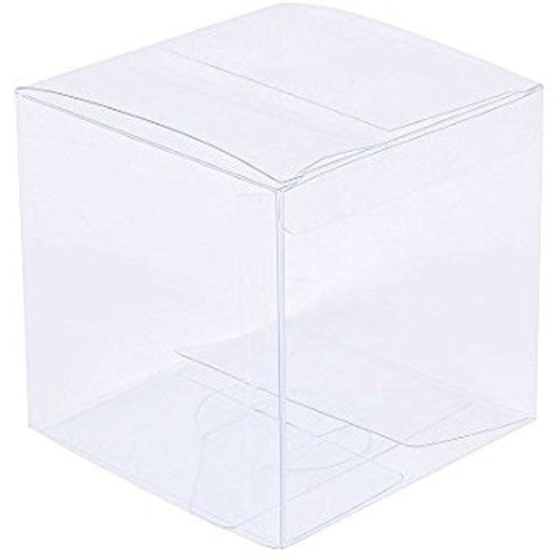 My Decorations 50 Piece Pack Pvc Clear See Through Plastic 15Cm Square Cube Box Large Bomboniere Product Exhibition Gift Gift Boxes
