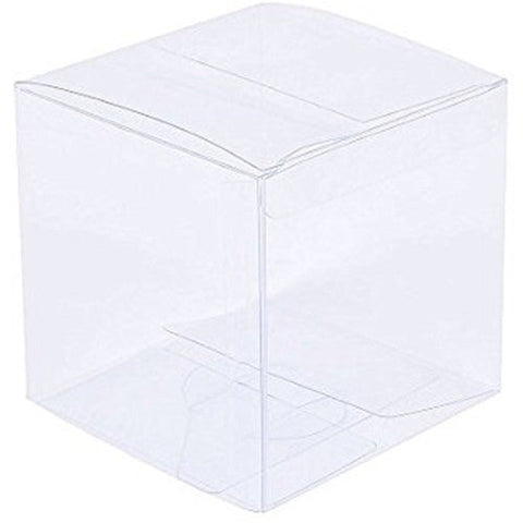 My Decorations 50 Piece Pack Pvc Clear See Through Plastic 15Cm Square Cube Box Large Bomboniere Product Exhibition Gift Gift Boxes