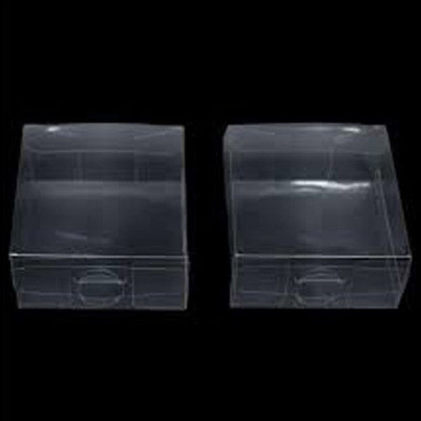 My Decorations 50 Pack Of 15*15*4Cm Clear Pvc Plastic Folding Packaging Small Rectangle/Square Boxes For Wedding Jewelry Gift Party Favor Model Candy
