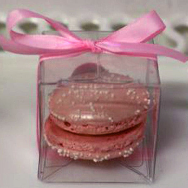 My Decorations 50 Pack Of 5Cm Clear Pvc Plastic Folding Packaging Small Rectangle/Square Boxes For Wedding Jewelry Gift Party Favor Model Candy Chocol