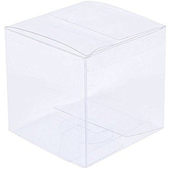 My Decorations 50 Pack Of 8Cm Square Cube Product Showcase Clear Plastic Shop Display Storage Packaging Box Gift Boxes