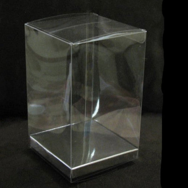 My Decorations 50 Pack Of 5X8cm Clear Pvc Plastic Folding Packaging Small Rectangle/Square Boxes For Wedding Jewelry Gift Party Favor Model Candy Choc