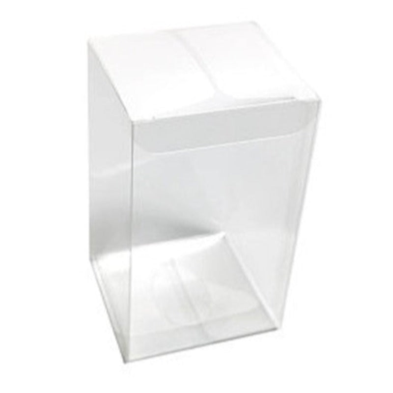 My Decorations 50 Pack Of 8X8x10cm Clear Pvc Plastic Folding Packaging Small Rectangle/Square Boxes For Wedding Jewelry Gift Party Favor Model Candy C