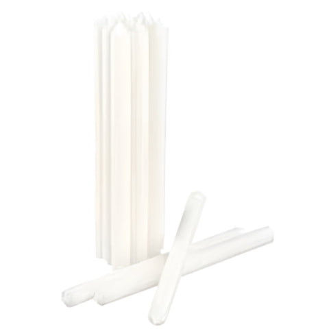 My Decorations 50 Bulk Buy Pack White Wax 20Cm Taper Church House Vigil Candleabra 2Cm Wide Candles