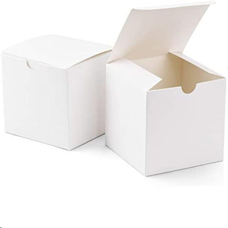 My Decorations 50 Pack Of White 5X5x8cm Square Cube Card Gift Box Folding Packaging Small Rectangle/Square Boxes For Wedding Jewelry Party Favor Model