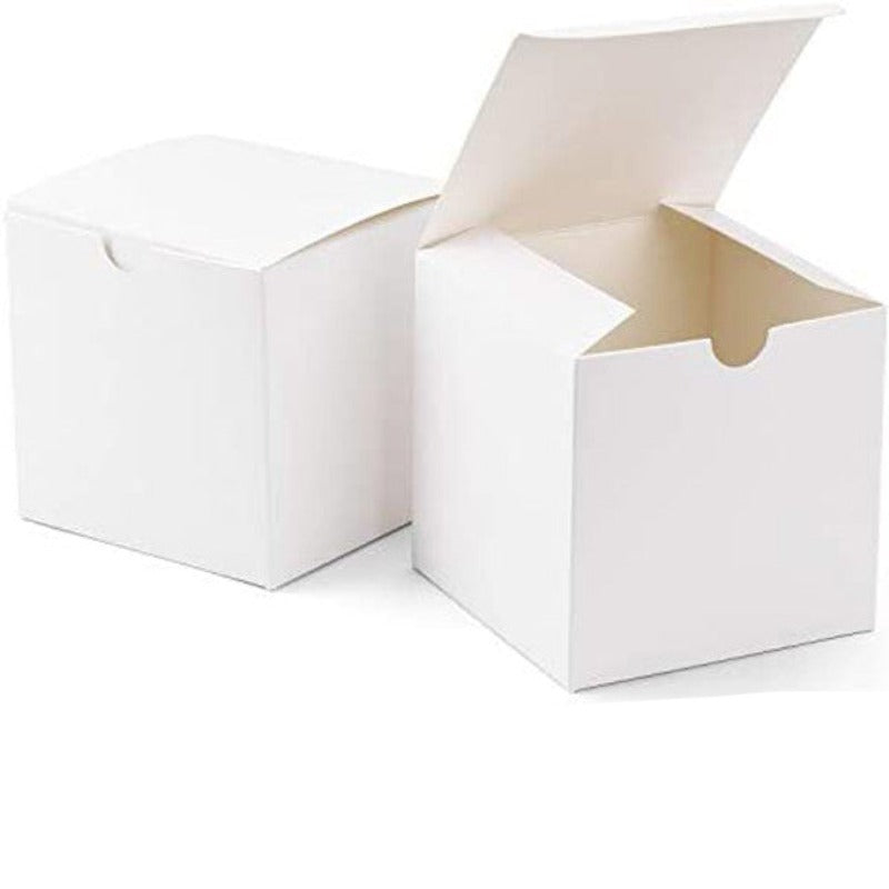 My Decorations 50 Pack Of White 5Cm Square Cube Card Gift Box Folding Packaging Small Rectangle/Square Boxes For Wedding Jewelry Party Favor Model Can