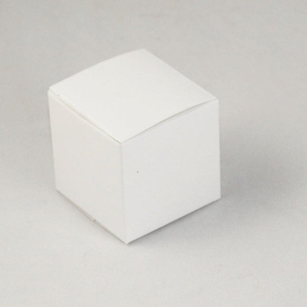 My Decorations 50 Pack Of White 5Cm Square Cube Card Gift Box Folding Packaging Small Rectangle/Square Boxes For Wedding Jewelry Party Favor Model Can