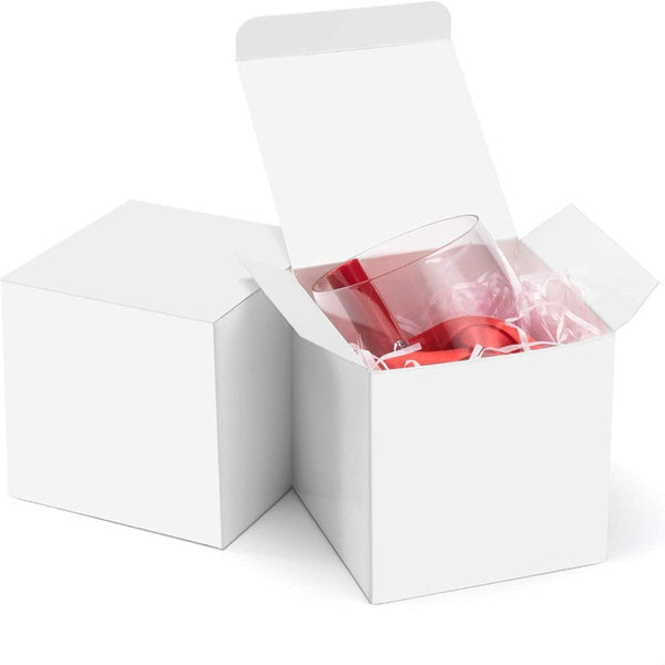 My Decorations 50 Pack Of White 5Cm Square Cube Card Gift Box Folding Packaging Small Rectangle/Square Boxes For Wedding Jewelry Party Favor Model Can