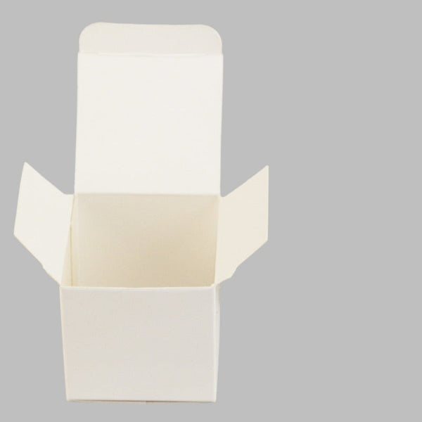 My Decorations 50 Pack Of White 8X8x8cm Square Cube Card Gift Box Folding Packaging Small Rectangle/Square Boxes For Wedding Jewelry Party Favor Model
