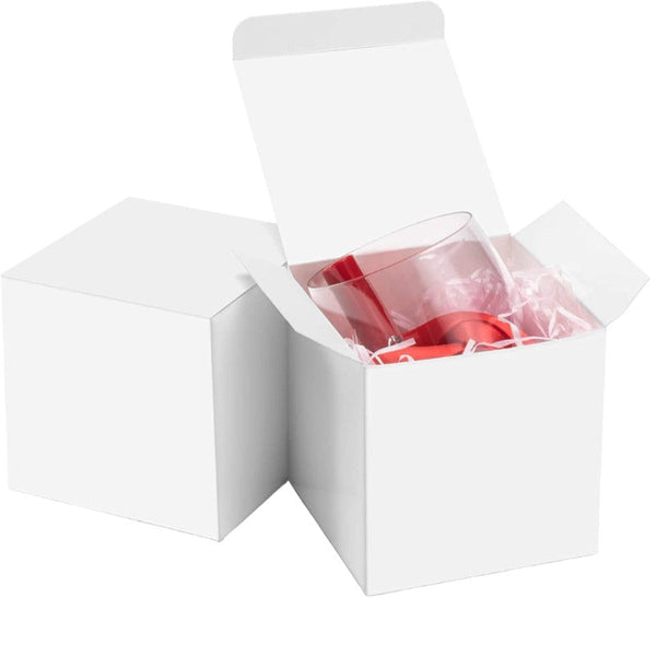 My Decorations 50 Pack Of White 8X8x8cm Square Cube Card Gift Box Folding Packaging Small Rectangle/Square Boxes For Wedding Jewelry Party Favor Model