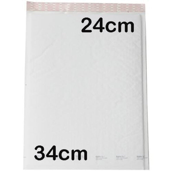 My Decorations 50 Wholesale Pack Of 34*24Cm White Padded Mailer Bag Envelope Padded Envelopes