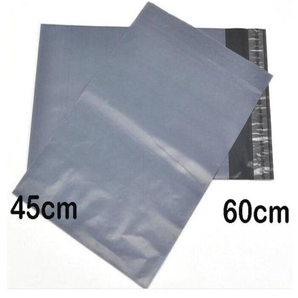 My Decorations 100 Bulk Buy Pack 600X450 Mm Large Grey Plastic Mailing Satchel Courier Bag Parcel Poly Postage Self Seal Padded Envelopes