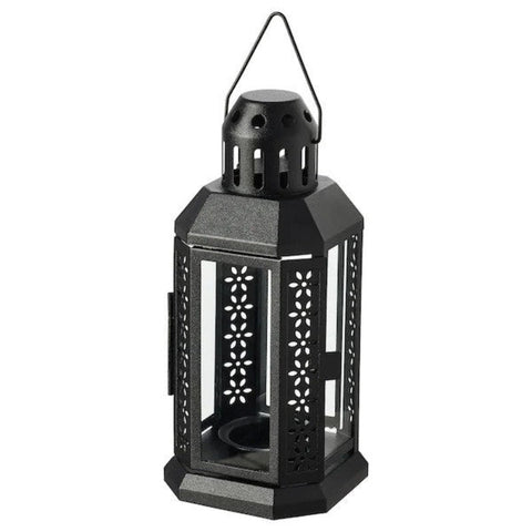 My Decorations 5 Pack Of Black Metal Miners Lantern Summer Wedding Home Party Room Balconey Deck 21Cm Tealight Candle