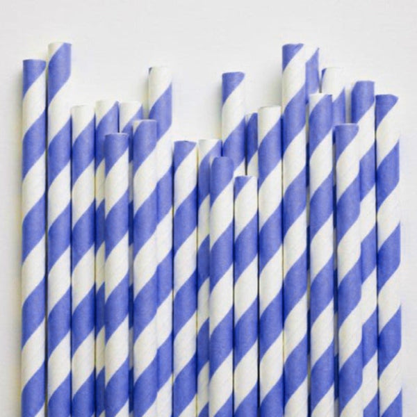 1000 Bulk Wholesale Pack Blue White Drinking Straws Biodegradable Eco Paper Birthday Party Event Bistro Bar Cafe Take Away