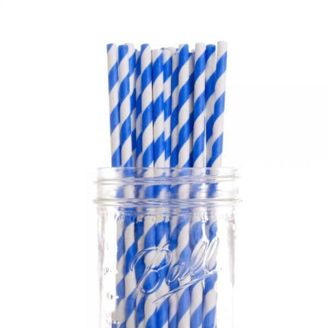 My Decorations 1000 Bulk Wholesale Pack Blue White Drinking Straws Biodegradable Eco Paper Birthday Party Event Bistro Bar Cafe Take Away Party Tablew