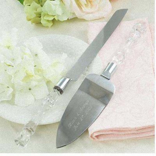 My Decorations Cutting Cake Knife And Silver Blade Server Set Wedding Anniversary Engagement Birthday Party Gift Boxed Wedding Cake Servers & Knives