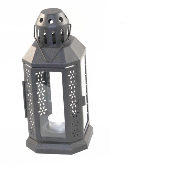 10 Pack Of Dark Grey Metal Miners Lantern Summer Wedding Home Party Room Balconey Deck Decoration 21Cm Tealight Candle