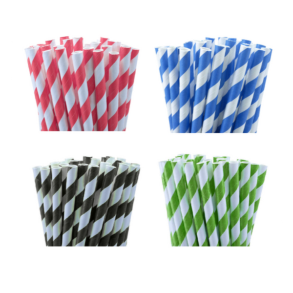 My Decorations 1000 Bulk Wholesale Pack Green White Drinking Straws Biodegradable Eco Paper Birthday Party Event Bistro Bar Cafe Take Away Straws & St