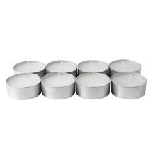 Large Tealight Candles 6Cm Wide In Silver Foil Cup 10 A Pack - Party Event Wedding Bbq Dinner Romantic Ambience Decor
