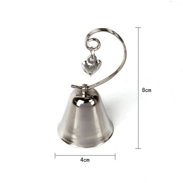 My Decorations 50 Pack Of Silver Wedding Kissing Bell Name Card Stand Holder With Heart In Ring Bomboniere Favour Gift Centrepieces & Table Decor
