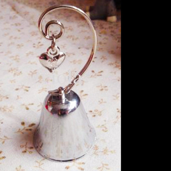 My Decorations 50 Pack Of Silver Wedding Kissing Bell Name Card Stand Holder With Heart In Ring Bomboniere Favour Gift Centrepieces & Table Decor