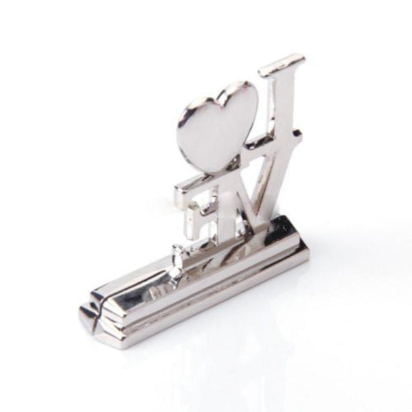 My Decorations 50 Piece Pack Of Wedding Name Card Place Stand Silver Love Letters Anniversary Or Engagement Party Table Name Cards