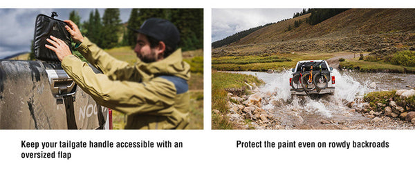 Nooyah Bike Tailgate Protector Mtb For Large Ute Truck Pad Mounted Secure Scratch Guard Pr012 Ram Raptor Silverado Titan Tundra Bicycle Transport Case