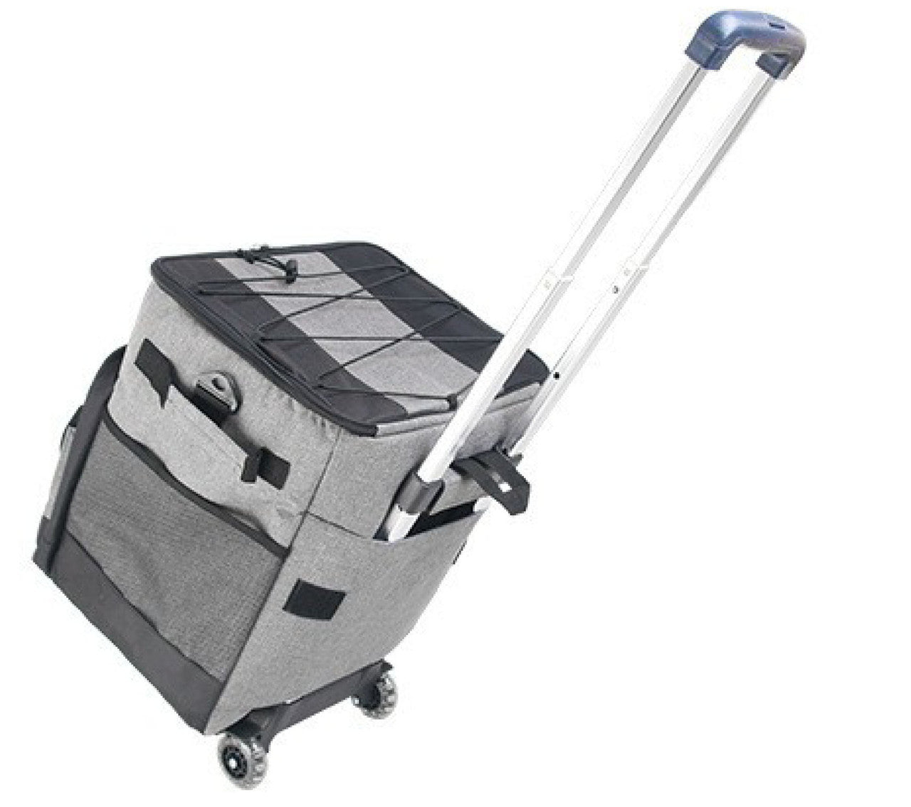 Nooyah Cooler Picnic Bag Trolley Thermally Insulated 36L 60 Cans Grey Drinks Food Rainproof Picnic Baskets & Backpacks