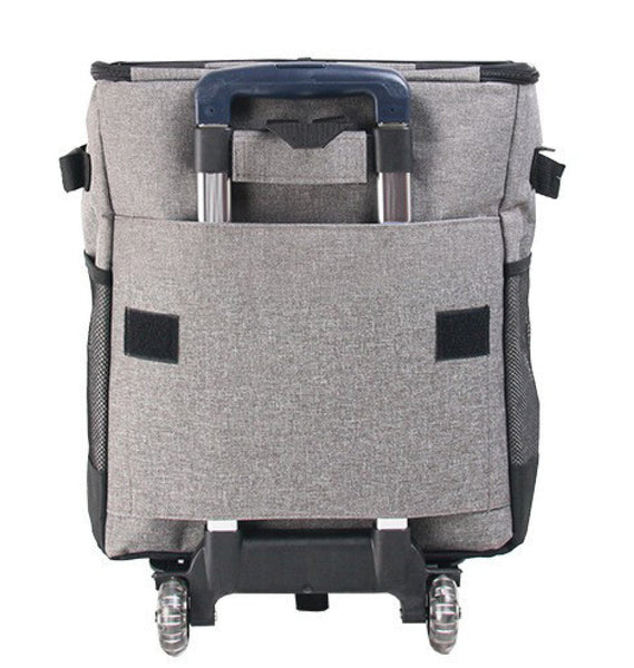 Nooyah Cooler Picnic Bag Trolley Thermally Insulated 36L 60 Cans Grey Drinks Food Rainproof Picnic Baskets & Backpacks