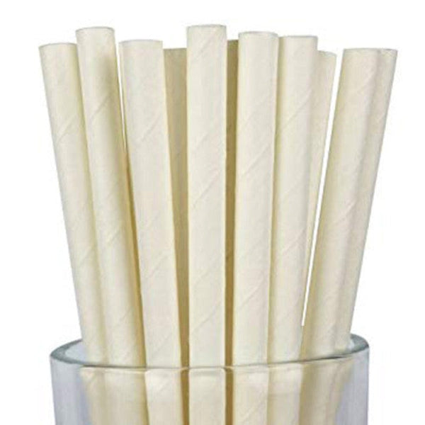 My Decorations 1000 Bulk Wholesale Pack White Drinking Straws Biodegradable Eco Paper Birthday Party Event Bistro Bar Cafe Take Away Straws & Stirrers