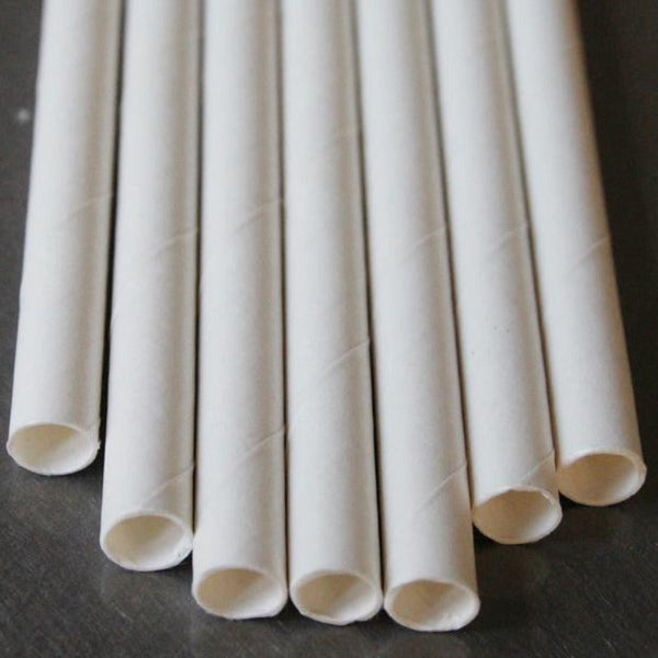 My Decorations 1000 Bulk Wholesale Pack White Drinking Straws Biodegradable Eco Paper Birthday Party Event Bistro Bar Cafe Take Away Straws & Stirrers