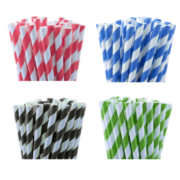 My Decorations 1000 Bulk Wholesale Pack White Drinking Straws Biodegradable Eco Paper Birthday Party Event Bistro Bar Cafe Take Away Straws & Stirrers