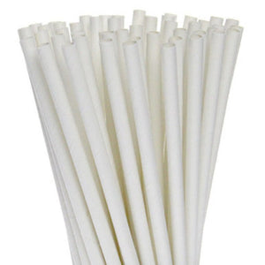 200 Pack White Drinking Straws Biodegradable Eco Paper Birthday Party Event Bistro Bar Cafe Take Away
