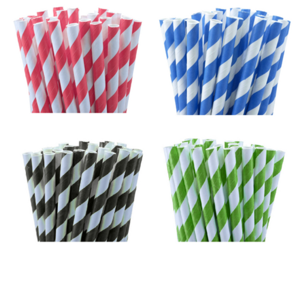 My Decorations 200 Pack White Drinking Straws Biodegradable Eco Paper Birthday Party Event Bistro Bar Cafe Take Away Party Tableware & Serveware