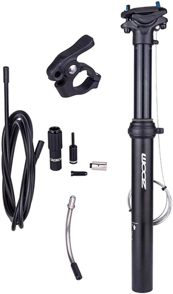 Zoom Spd-801 Dropper Seatpost Adjustable Height Via Thumb Remote Lever External Cable 30.9 Diameter 100Mm Travel