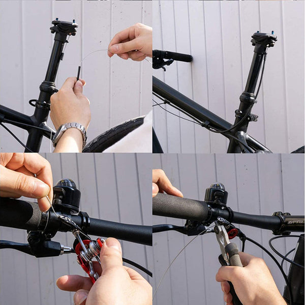 Zoom Spd-801 Dropper Seatpost Adjustable Height Via Thumb Remote Lever External Cable 30.9 Diameter 100Mm Travel