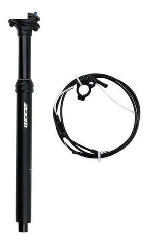 Zoom Mountain Bike Adjustable Height Via Thumb Remote Lever - Pro Dropper Seatpost Internal Cable 31.6 Diameter 100Mm Travel