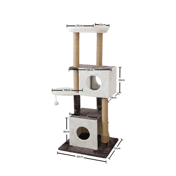 Catio Deluxe Multi-Function Three-Level Dual Scratching Tree 141Cm
