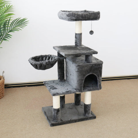 Catio Chipboard Flannel Scratching Tree - Abode 112Cm