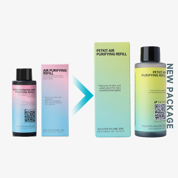 Petkit Concentrated Air Purifying Refill 50Ml X4 (Essential Replacement For Pura Automated Litter Box) Cat Litter