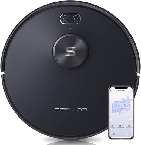 Tesvor Australia S6+ Robot Vacuum Cleaner Mop 2700Pa With Laser Navigation Vacuum Cleaners