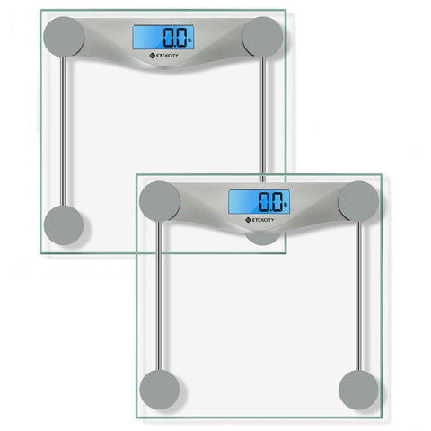 Etekcity Digital Body Weight Bathroom Scale - Silver 2 Pack