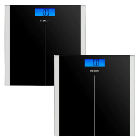 Etekcity Digital Body Weight Bathroom Scale Black 2 Pack Bathroom Scales