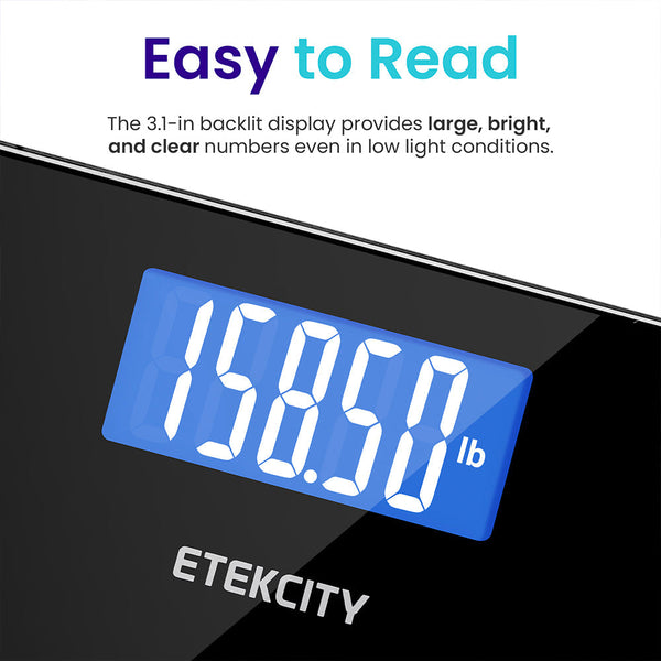 Etekcity Digital Body Weight Bathroom Scale Black 2 Pack Bathroom Scales