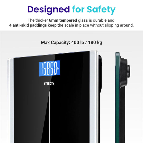 Etekcity Digital Body Weight Bathroom Scale Black 2 Pack Bathroom Scales