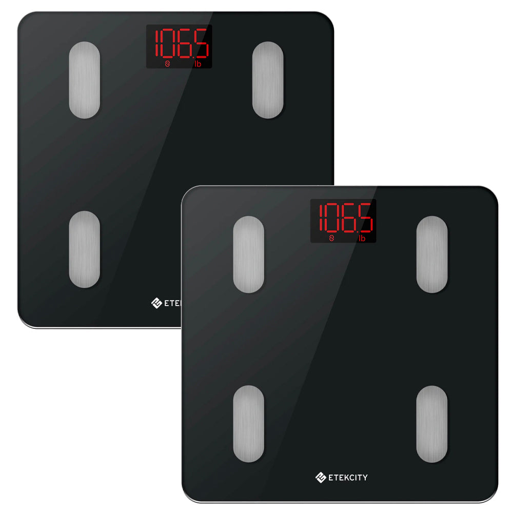 Etekcity Smart Wifi Scale For Body Weight Black 2 Pack Scales