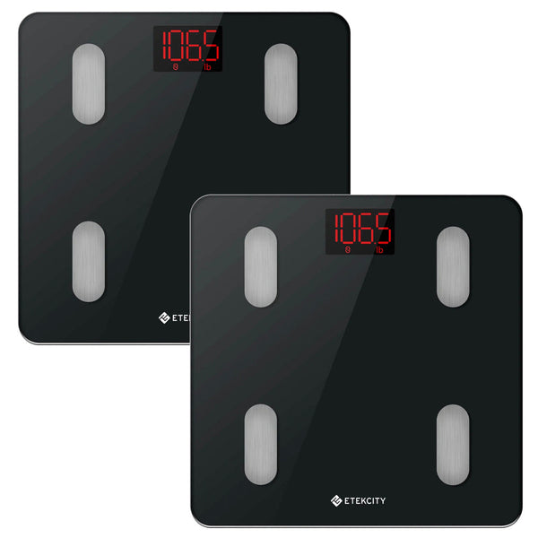 Etekcity Smart Wifi Scale For Body Weight Black 2 Pack Scales