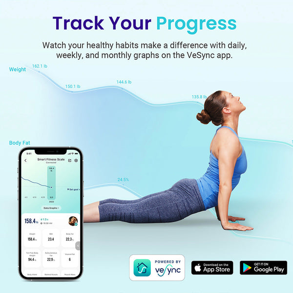 Etekcity Smart Wifi Scale For Body Weight Black 2 Pack Scales